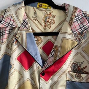 Collared Silky Blouse